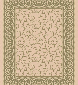 Безворсовий килим Sisal  02218B CREAM-GREEN